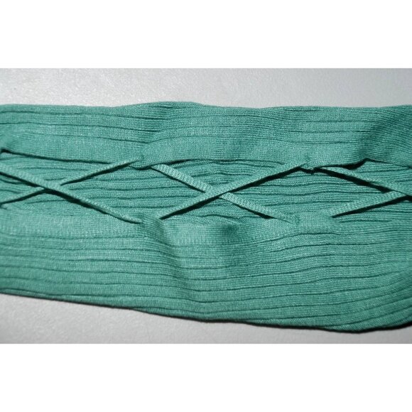 NWT Cato Est. 1946 Green Pullover Sweater Size XL Open Long Sleeve V-Neck Ribbed - Picture 8 of 12